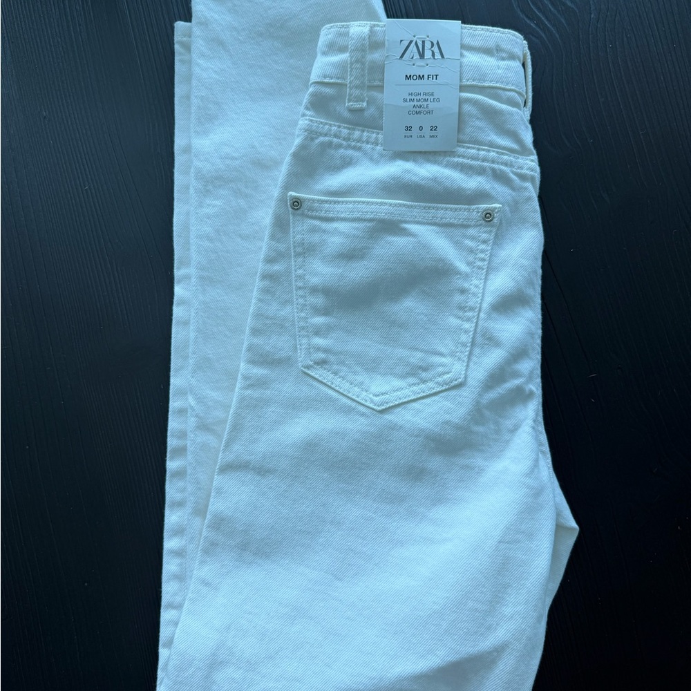 Zara Crisp White Denim Jeans